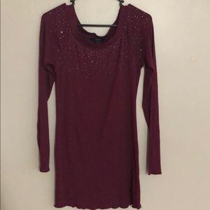Maroon top